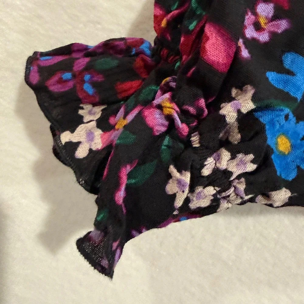 Cottagecore Floral Prairie Dress 100% Cotton Peasant Smocked Boho 2X 20W
